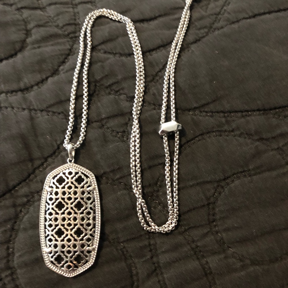 Reid Long Pendant Silver Filigree